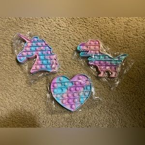 NWT Three Pack of Pop It Fidget Toys